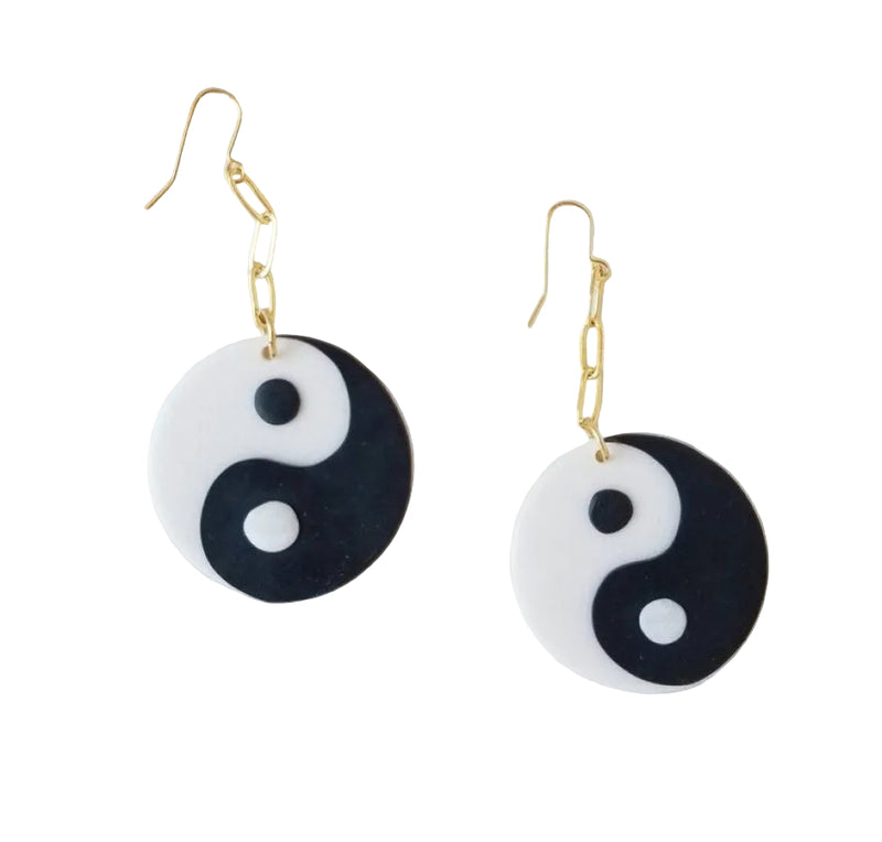 Chungawawa - Dangling Yin Yang Earrings