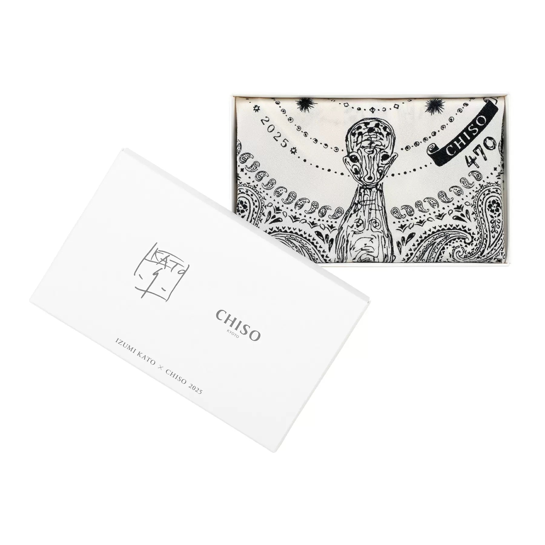 Izumi Kato x Chiso - Fukusa Handkerchief (Black)