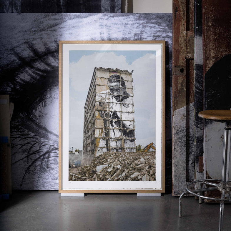 JR - 28 Millimètres, Portrait d'une génération, B5, Destruction 1, Montfermeil, France, 2025