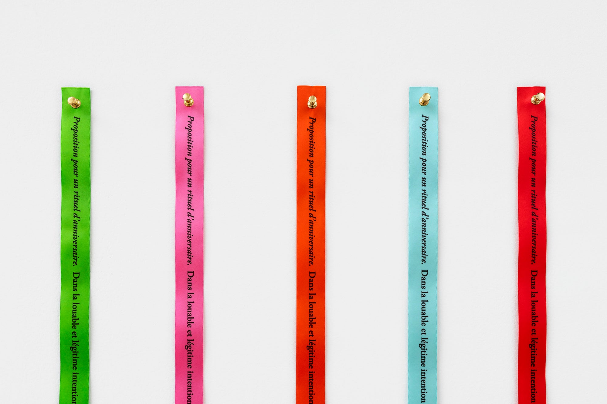 Sophie Calle - Proposition pour un rituel d'anniversaire, 2026 (Tango Orange)
