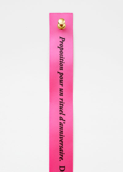 Sophie Calle - Proposition pour un rituel d'anniversaire, 2026 (Tango Orange)