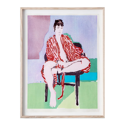 Claire Tabouret - Ukiyo-e Self-Portrait in a Robe (Purple)
