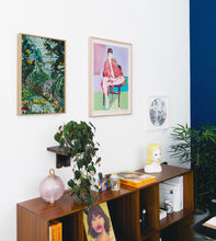 Load image into Gallery viewer, Claire Tabouret - Ukiyo-e Self-Portrait in a Robe (Purple)