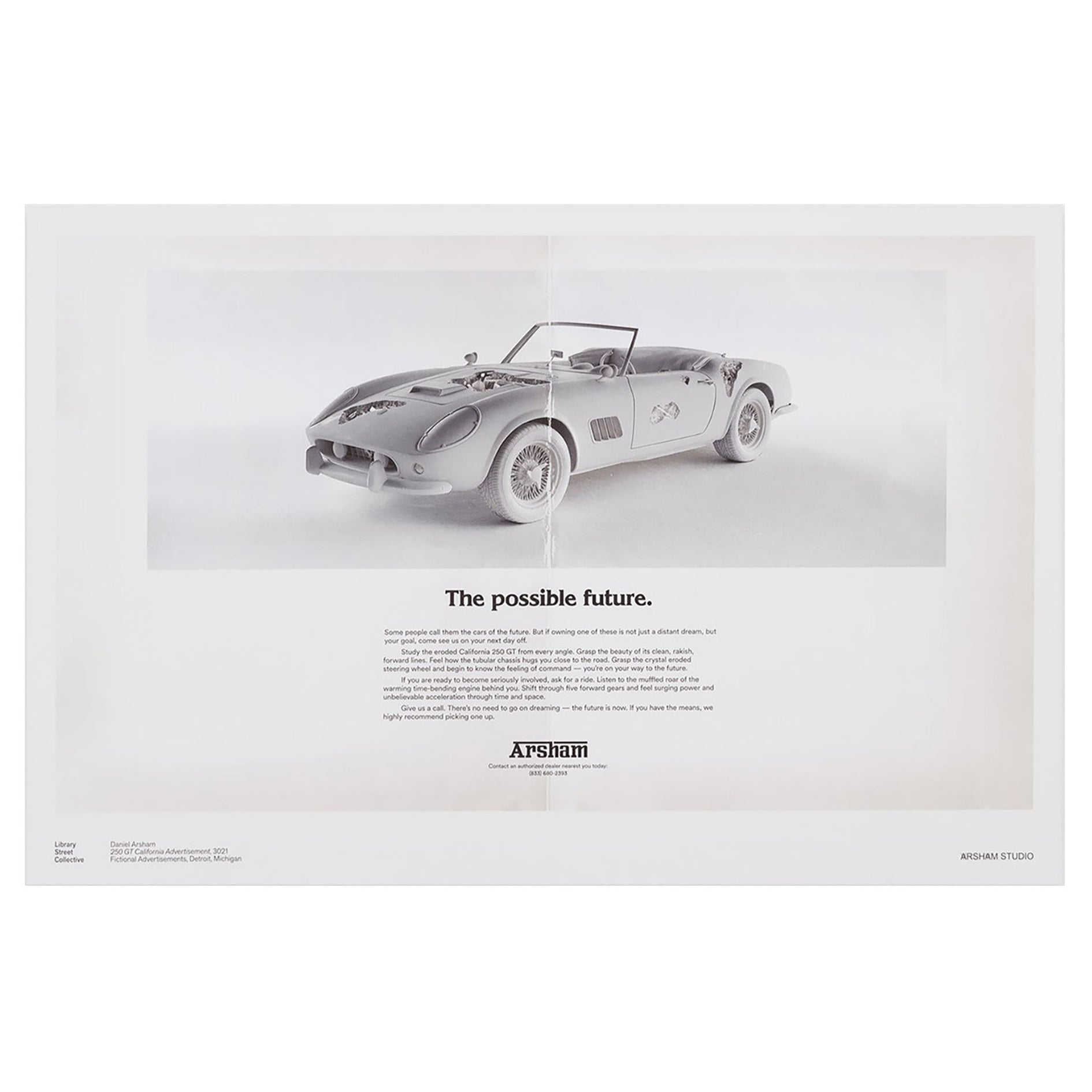 Daniel Arsham - Fictional Advertisement Poster - 250 GT California (Individual)