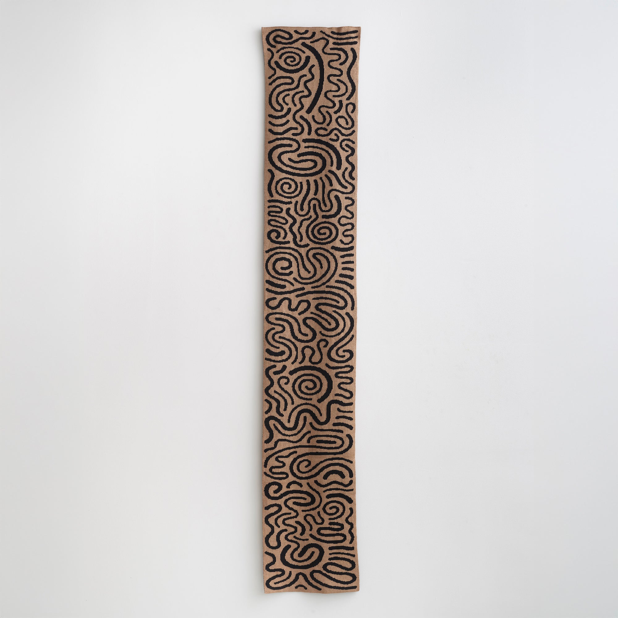 Josh Sperling - Squiggle Scarf (Black & Camel)