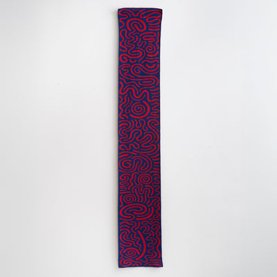 Josh Sperling - Squiggle Scarf (Red & Blue)