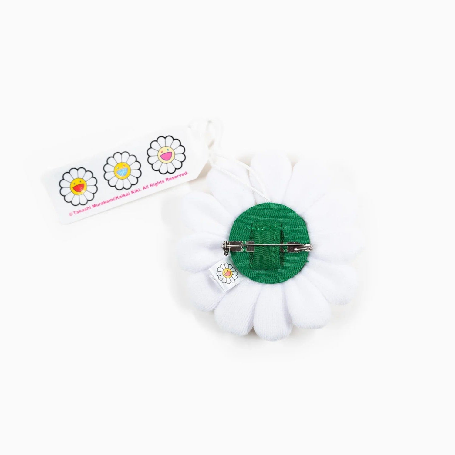 Takashi Murakami - Plush Flower Pin Keychain - White