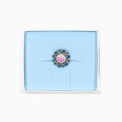 Takashi Murakami x Liquem - Flower Lapel Pin (Blue x White)