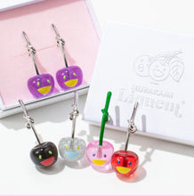 Load image into Gallery viewer, Takashi Murakami x Liquem - Cherry Earrings (Purple)