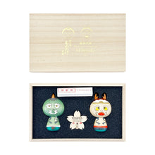 Load image into Gallery viewer, Takashi Murakami - Wind & Thunder God Kokeshi Dolls
