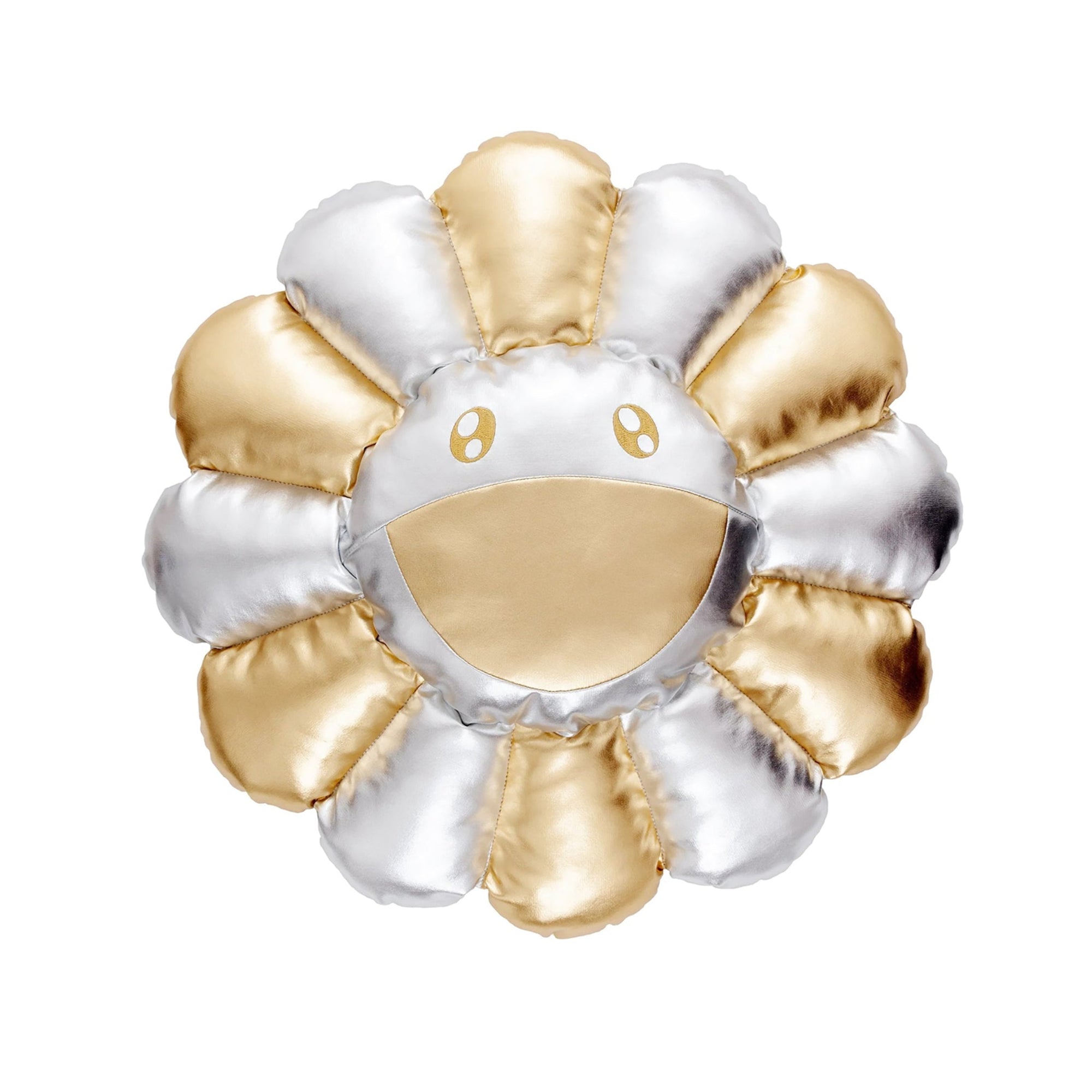 Takashi Murakami - Flower Pillow - Gold & Silver (60cm)