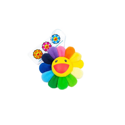Takashi Murakami - Plush Flower Pin Keychain - Rainbow Classic