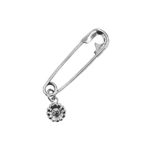 Load image into Gallery viewer, Takashi Murakami - Silver Flower Safety Pin