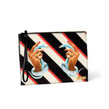 Load image into Gallery viewer, Toiletpaper (Maurizio Cattelan x Pierpaolo Ferrari) - Hand Bag Wristlet - Stripes with Snakes