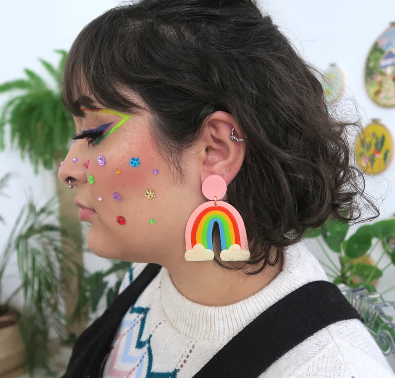 Chungawawa Cumulus Rainbow Earrings (Glow in the Dark)