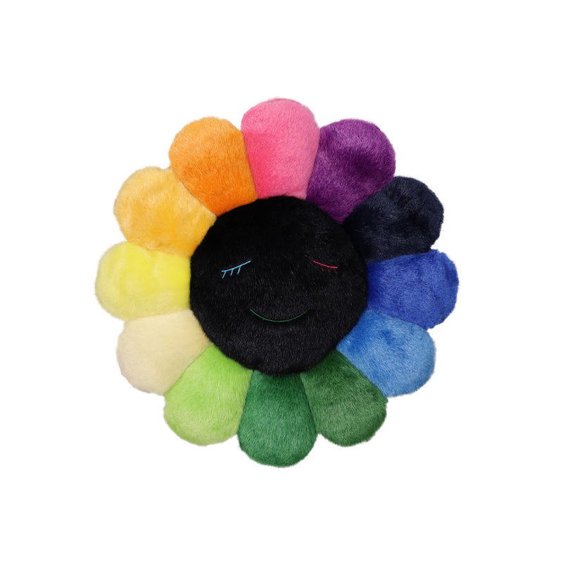 Takashi Murakami - Flower Pillow - Rainbow & Black (30cm)