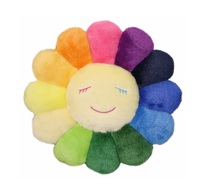 Takashi Murakami - Flower Pillow - Rainbow & White (30cm)