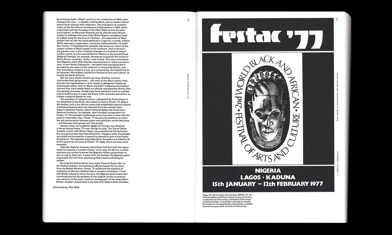 Art and Solidarity Reader: Radical Actions, Politics and Friendships