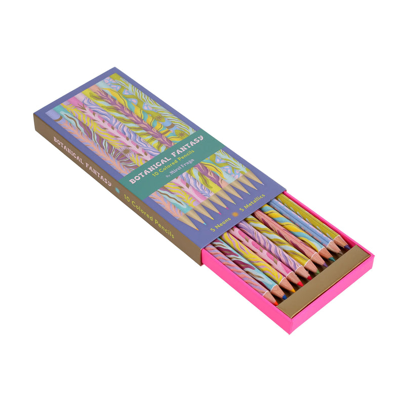 Botanical Fantasy - 10 Colored Pencils