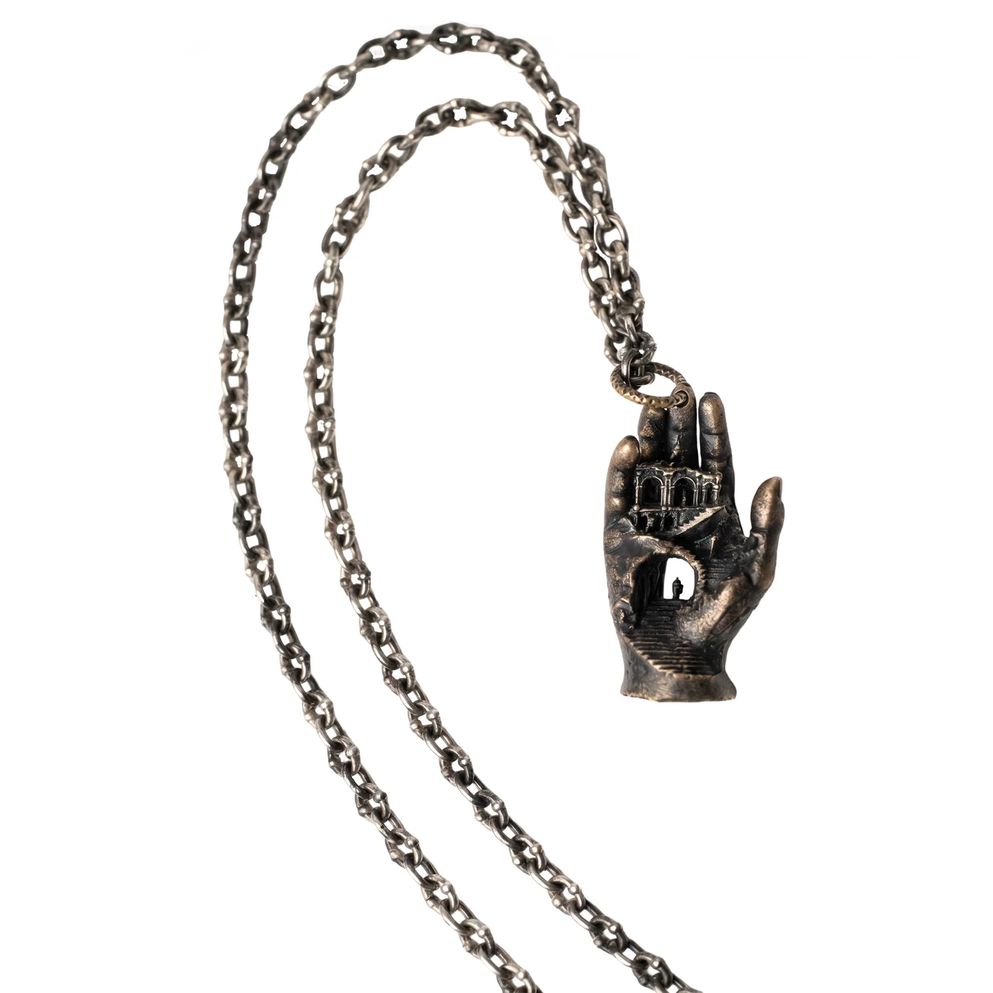 Daniel Arsham – Hand Labyrinth Pendant Necklace