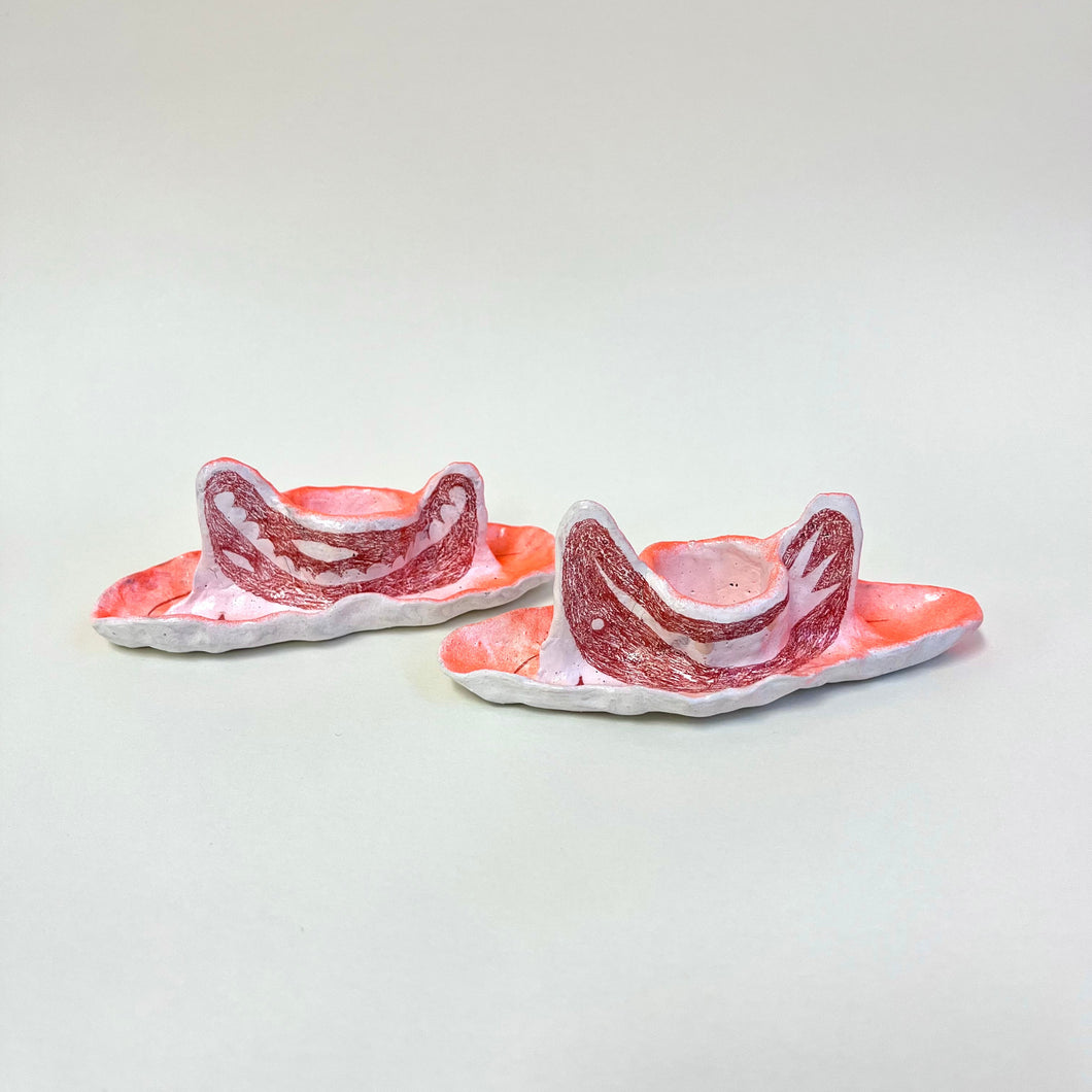 Hayom x Esme Saccuccimorano - Pair of Candle Holders (Red)