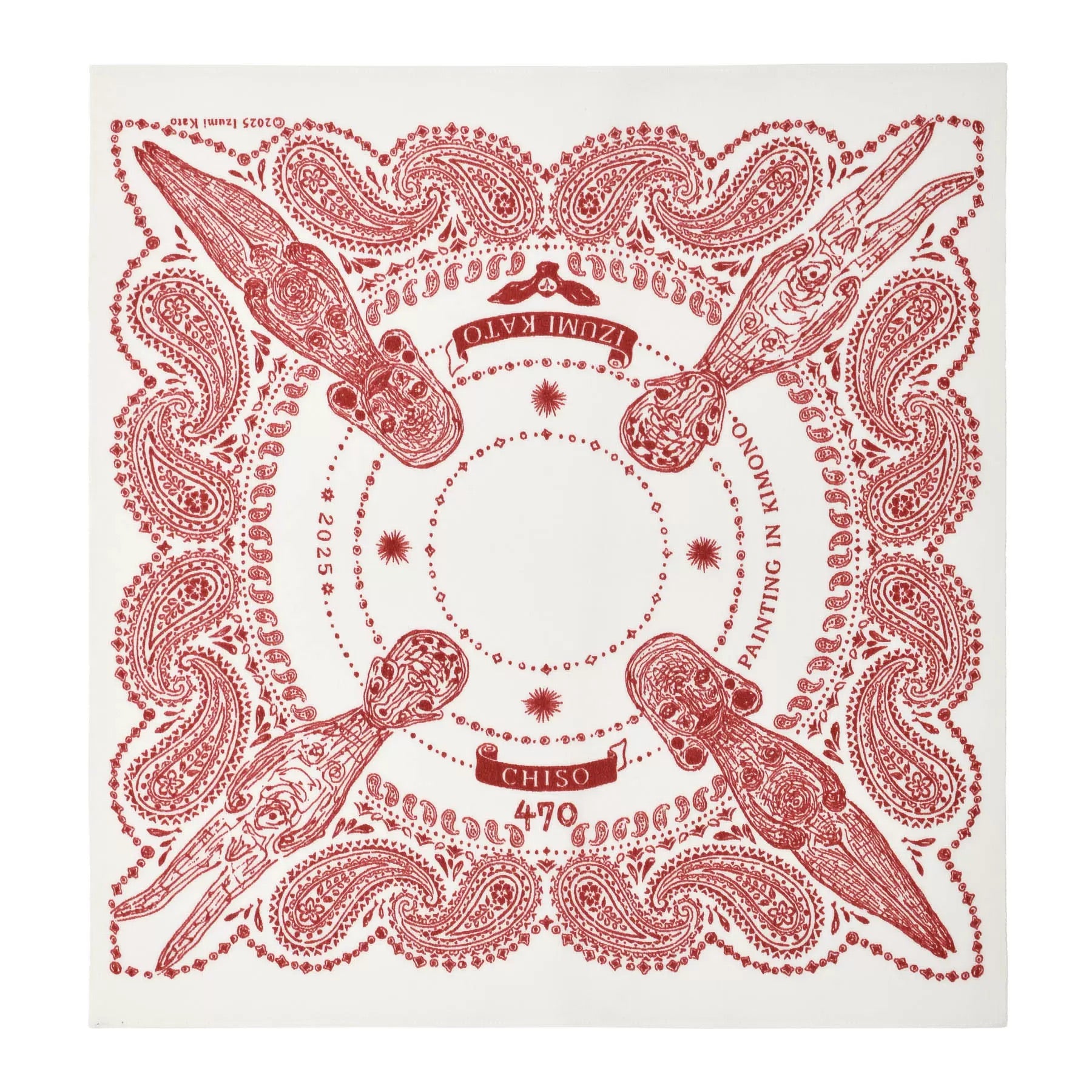 Izumi Kato x Chiso - Fukusa Handkerchief (Red)