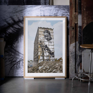 JR - 28 Millimètres, Portrait d'une génération, B5, Destruction 1, Montfermeil, France, 2025