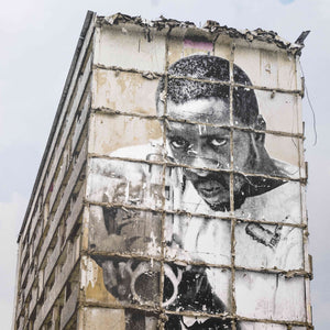 JR - 28 Millimètres, Portrait d'une génération, B5, Destruction 1, Montfermeil, France, 2025