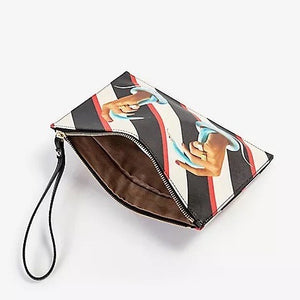 Toiletpaper (Maurizio Cattelan x Pierpaolo Ferrari) - Hand Bag Wristlet - Stripes with Snakes