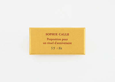 Sophie Calle - Proposition pour un rituel d'anniversaire, 2026 (Fizz Red)