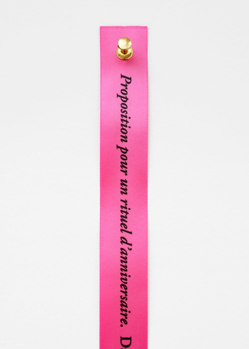 Sophie Calle - Proposition pour un rituel d'anniversaire, 2026 (Lipstick Pink)