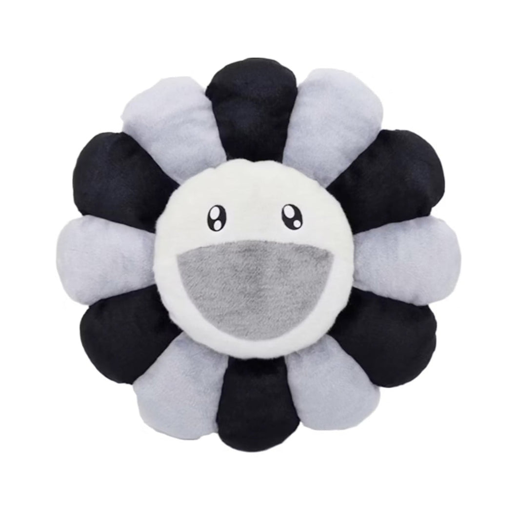 Takashi Murakami - Flower Pillow - Gray & Black (60cm)