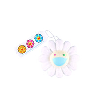Load image into Gallery viewer, Takashi Murakami - Plush Flower Pin Keychain - White
