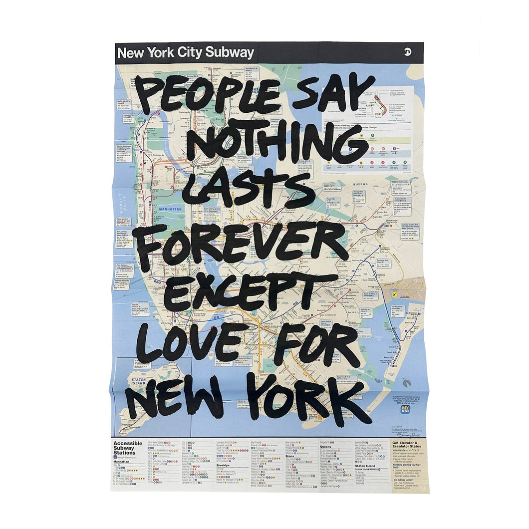 Benny Cruz - Subway Map Gratitude (People Say Nothing Lasts Forever Except Love for New York)