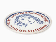 Load image into Gallery viewer, Claire Tabouret - Portrait with Stripes - Stoneware Plate
