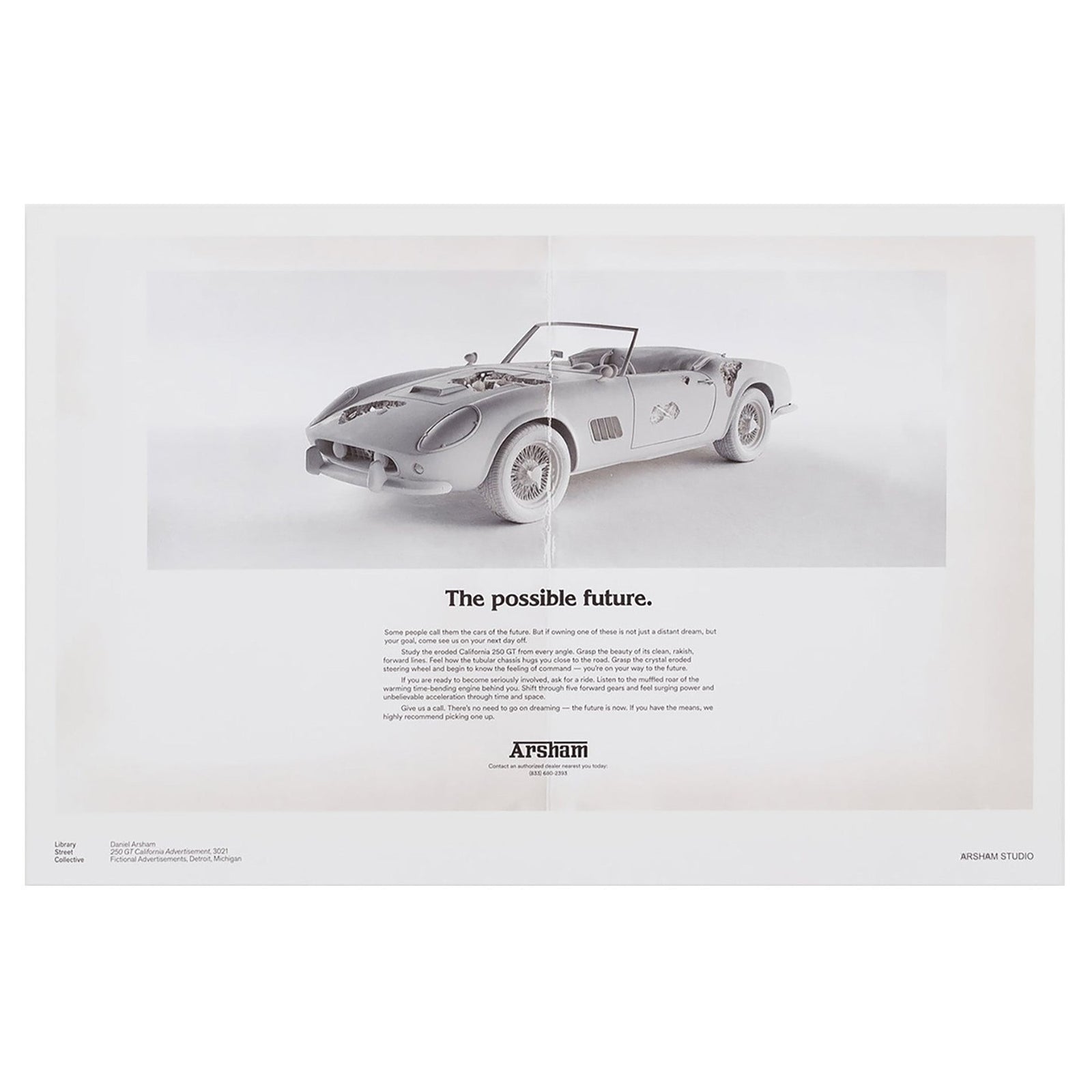 Daniel Arsham - Fictional Advertisement Poster - 250 GT California (Individual)