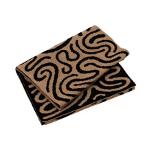 Load image into Gallery viewer, Josh Sperling - Squiggle Scarf (Black &amp; Camel)
