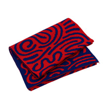 Load image into Gallery viewer, Josh Sperling - Squiggle Scarf (Red &amp; Blue)
