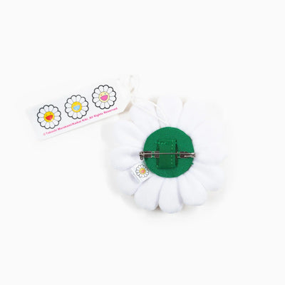 Takashi Murakami - Plush Flower Pin Keychain - White