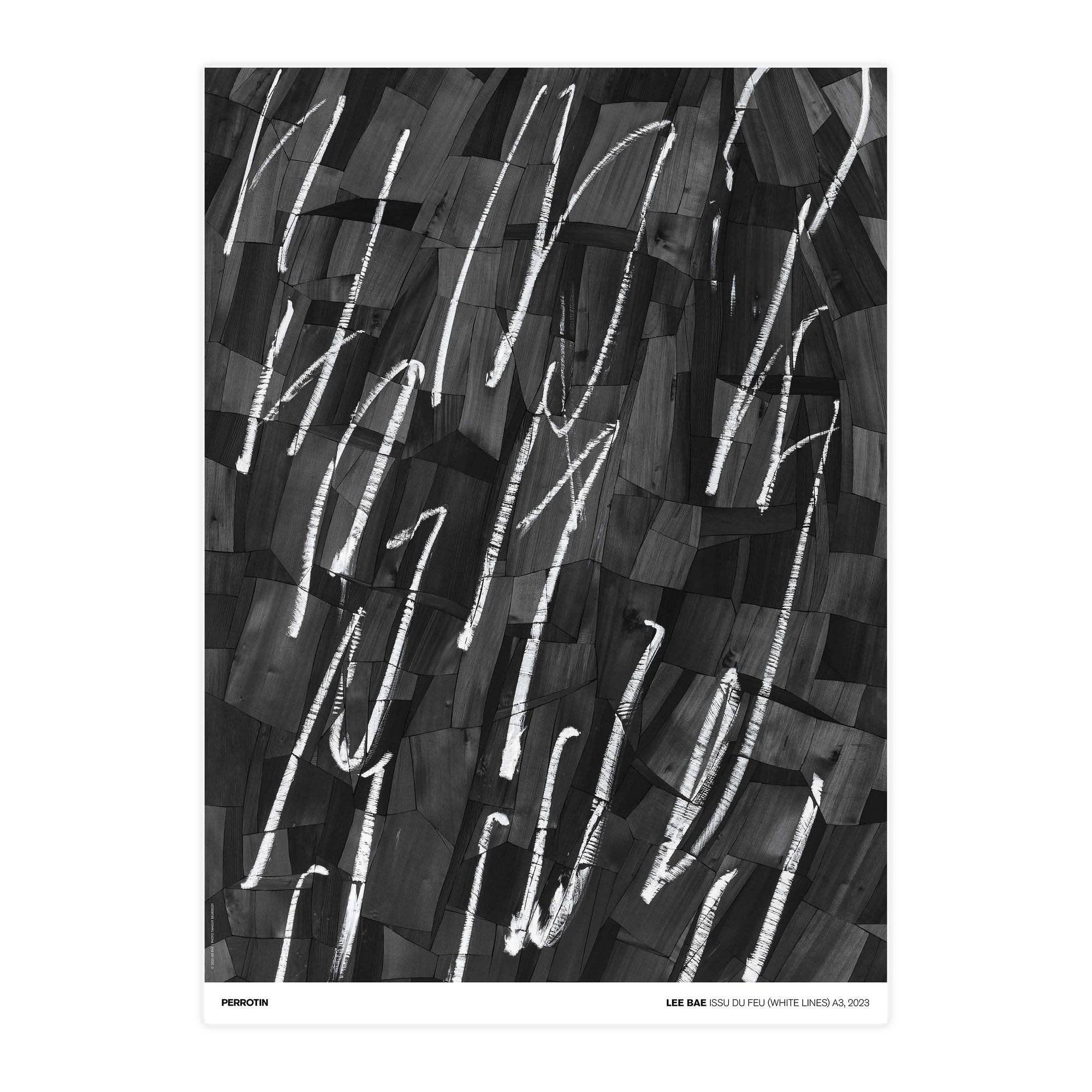 Lee Bae - Issu du Feu (White Lines) A3, 2023 (Standard)