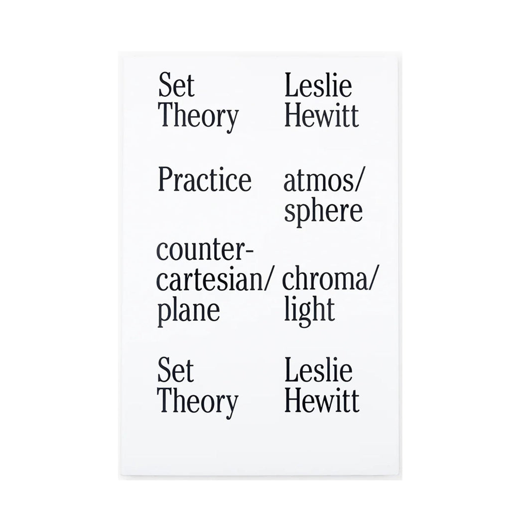 Leslie Hewitt - Set Theory (Signed)