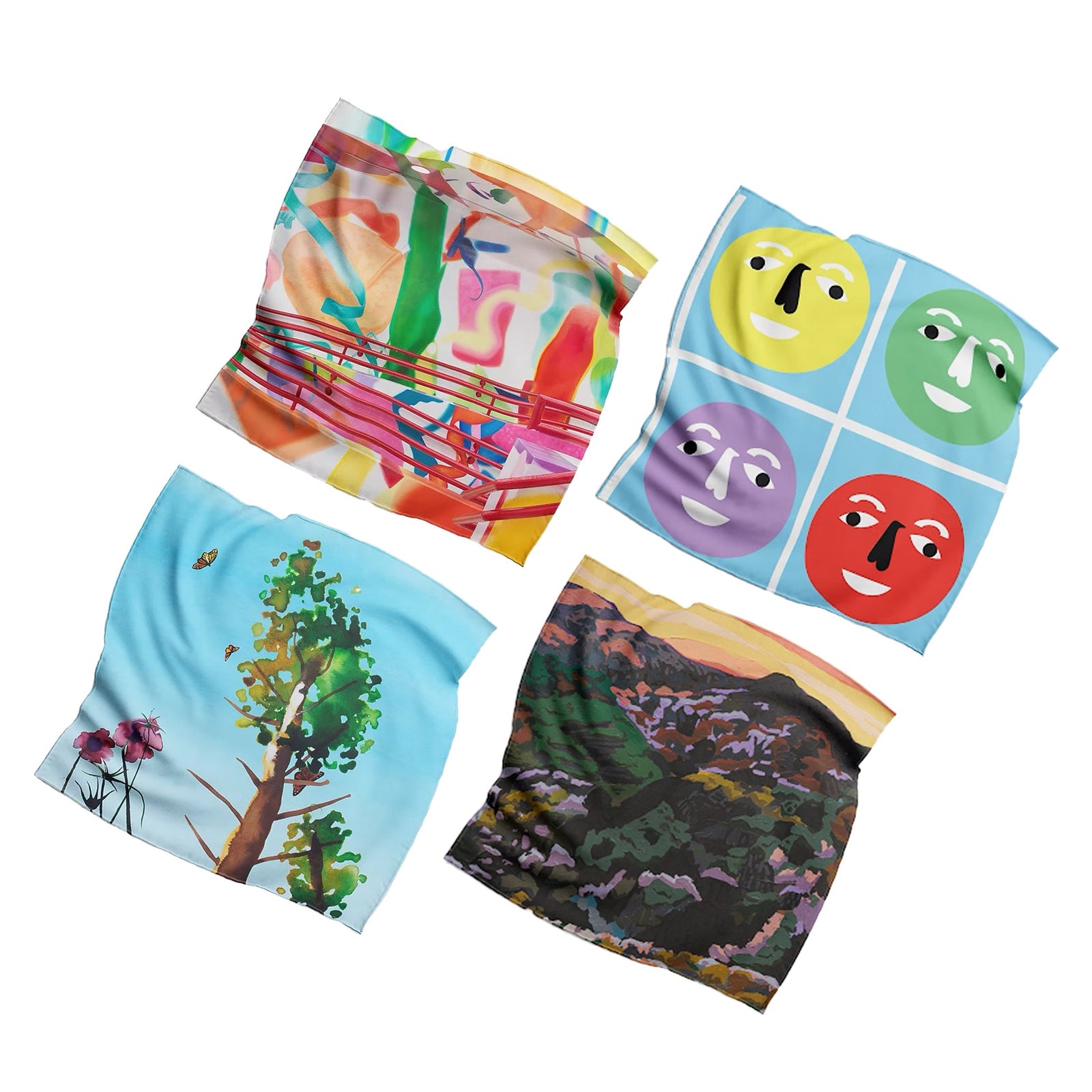 RxART BENEFIT | Artist Napkins (Set A: Nina Chanel Abney, Dan Colen, Alexis Rockman, Hilary Pecis)