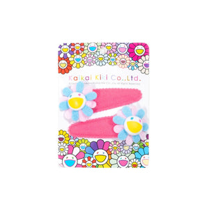 Takashi Murakami - Flower Hairpin Barrette - Light Blue x Pink (Set of 2)