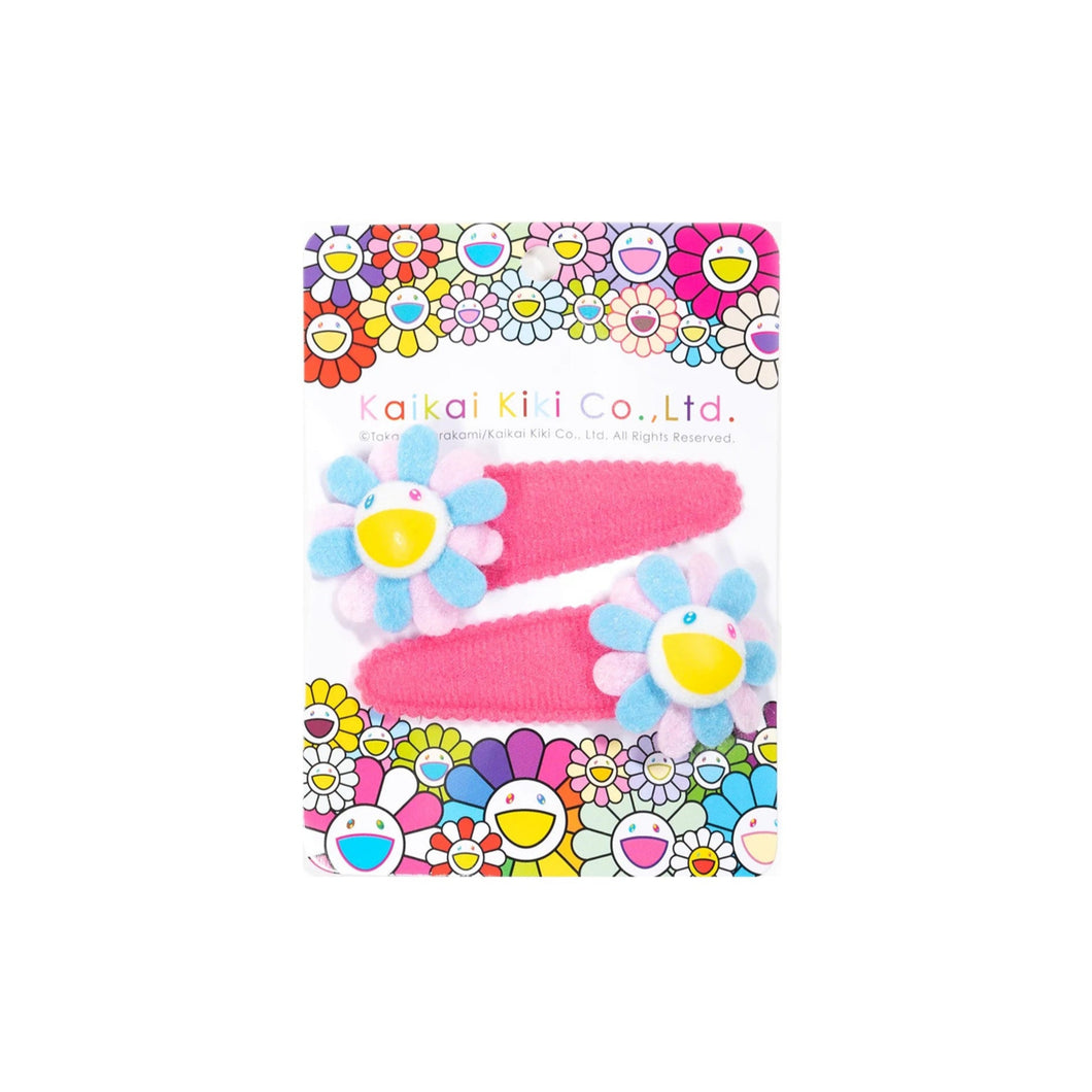 Takashi Murakami - Flower Hairpin Barrette - Light Blue x Pink (Set of 2)