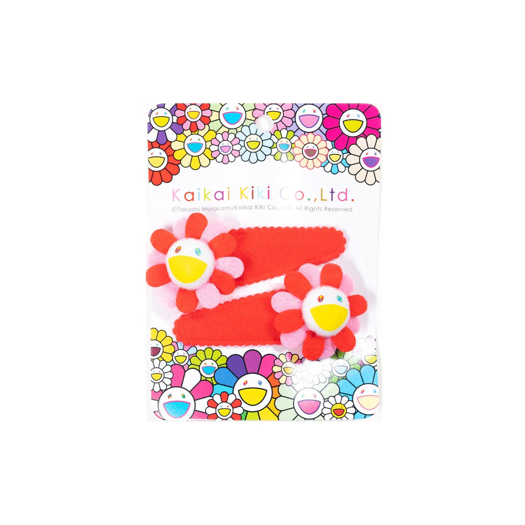 Takashi Murakami - Flower Hairpin Barrette - Red x Pink (Set of 2)