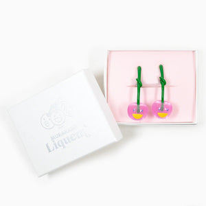 Takashi Murakami x Liquem - Cherry Earrings (Baby Pink)