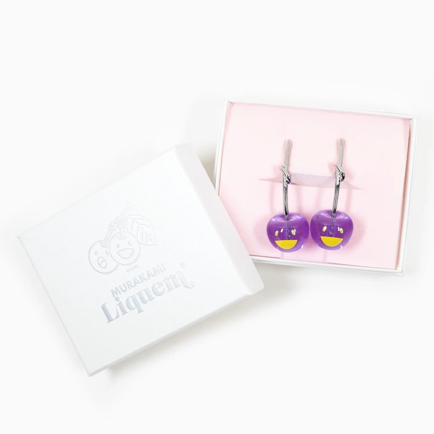 Takashi Murakami x Liquem - Cherry Earrings (Purple)