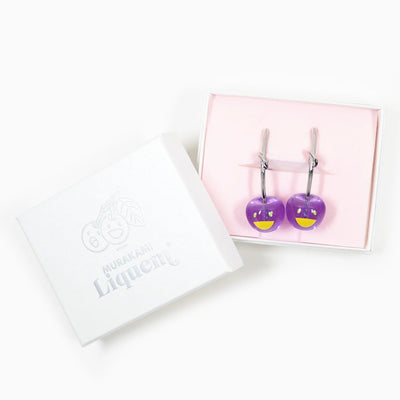 Takashi Murakami x Liquem - Cherry Earrings (Purple)