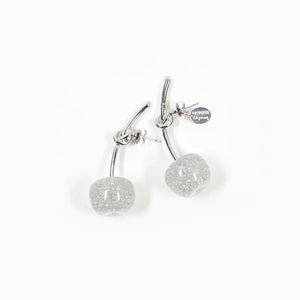 Takashi Murakami x Liquem - Cherry Earrings (Silver Clear)