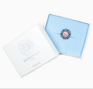 Takashi Murakami x Liquem - Flower Lapel Pin (Blue x White)